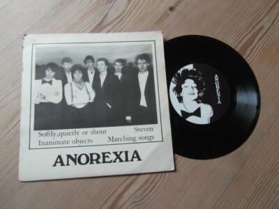 ANOREXIA-SELF TITLED-SIGNED COPY-7''45rpm 4 TRACK  SINGLE EP-SLIM RECORDS-VG+1982