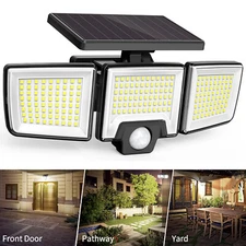 216 LED Solar Power Motion Sensor Wall Light Outdoor Garden Yard Security Lamp