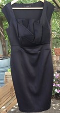 Gorgeous Coast black satin and crepe evening dress size 12, worn once.
