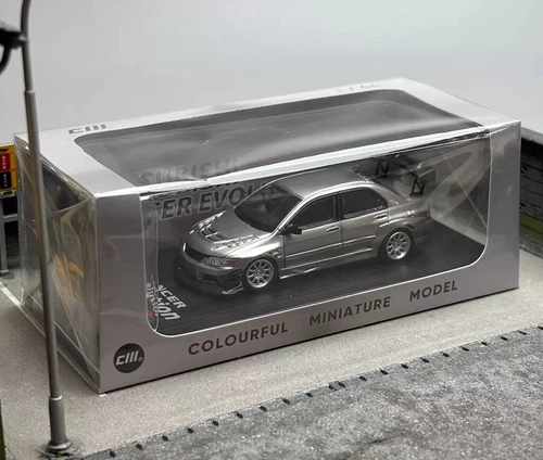 CM 1:64 Silver JDM Mitsubishi Lancer EVO 9 IX VOLTEX Sports Diecast Car Model - Picture 7 of 7