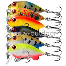 6PCS Mini Minnow Fishing Lure Crankbait Swimbait for Bass Trout Walleye Redfish