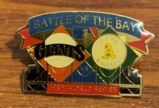Vintage 1989 Imprinted Products Battle of the Bay World Series Pin Used