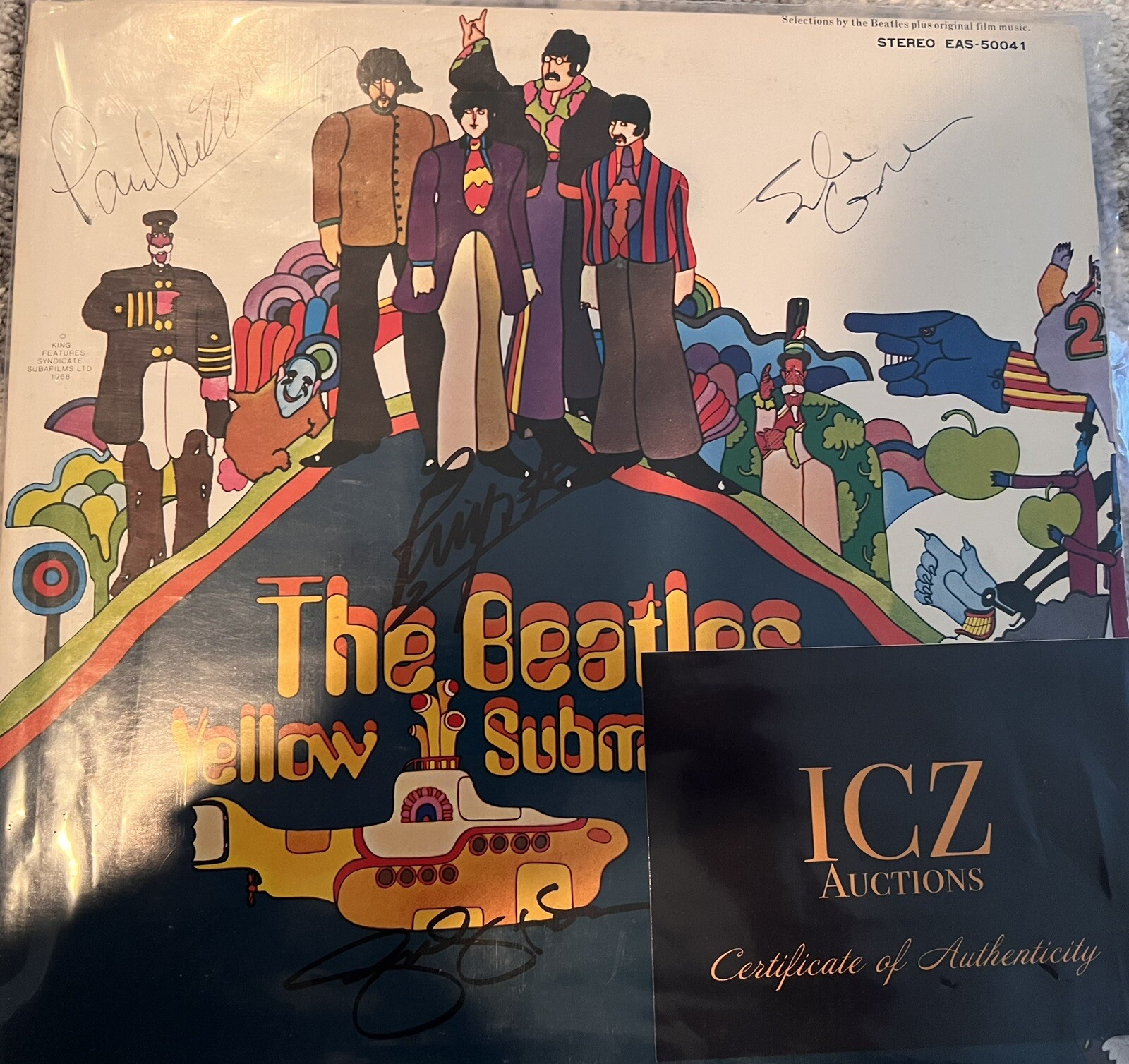 Beatles Yellow Submarine Vinyl Album Signed By All 4 + COA eBay