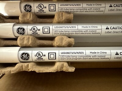 Lot of 26 GE General Electronic T5 LED Tube Lamps 25.5 Watts LED26ET5/G/4/835