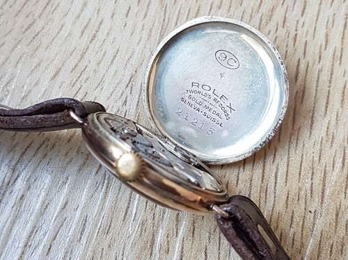 Rolex 9ct gold small (26mm) officers trench watch 1928, fully working, - Picture 17 of 23