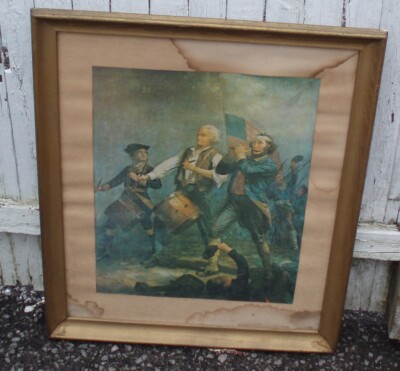 4TH JULY PARADE VINTAGE PATRIOTIC FRAMED PRINT PATRIOTIC INDEPENDENCE DAY