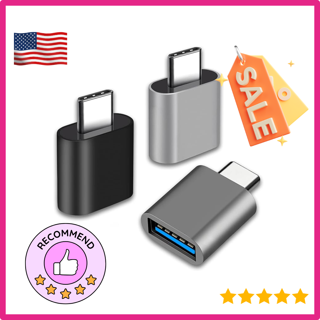 USB C to USB 3 Adapter with Thunderbolt 4 OTG Support for Fast Data Transfer