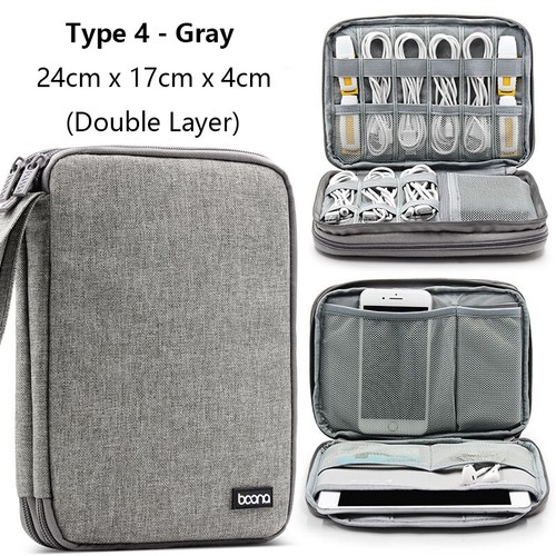Portable Cable Accessories Storage Bag Travel Digital USB Gadget Organizer Case - Picture 19 of 24