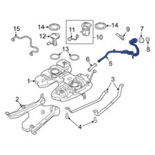 Ford Edge 2013-2014 DT4Z9034A Fuel Filler Neck