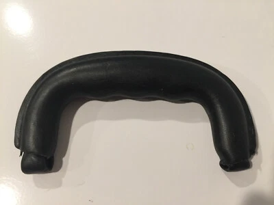 Finest FULL HIDE LEATHER INSTRUMENT/Attache Case Handle- 4"-4 1/4" BLACK-theBEST