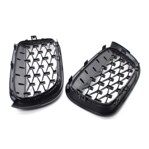 Front Kidney Grille Grill Diamond Meteor Style For 2014-2017 BMW X4 F26 X3 F25 - Picture 10 of 11