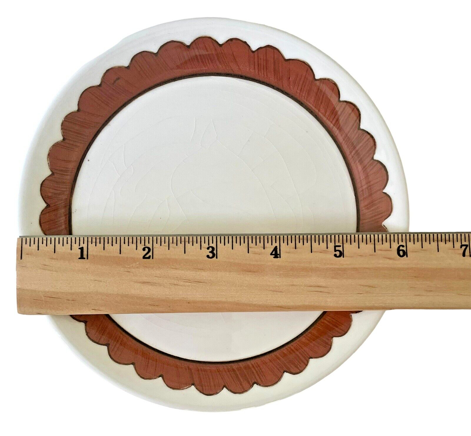 Orchard Ware Lidded Cheese Keeper Woodgrain Design Roses PY Japan