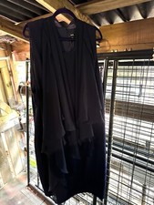 Navabi Navy blue V-neck Midi straight dress plus size 26 W Base Ruffle