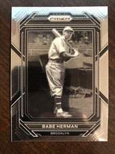 2023 Prizm Baseball Base #221 Babe Herman - Brooklyn Robins
