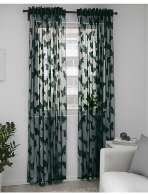 IKEA Gardinen Nässelfjäril Vorhänge 145 x 300 cm 404.140.03 Grün NEU OVP