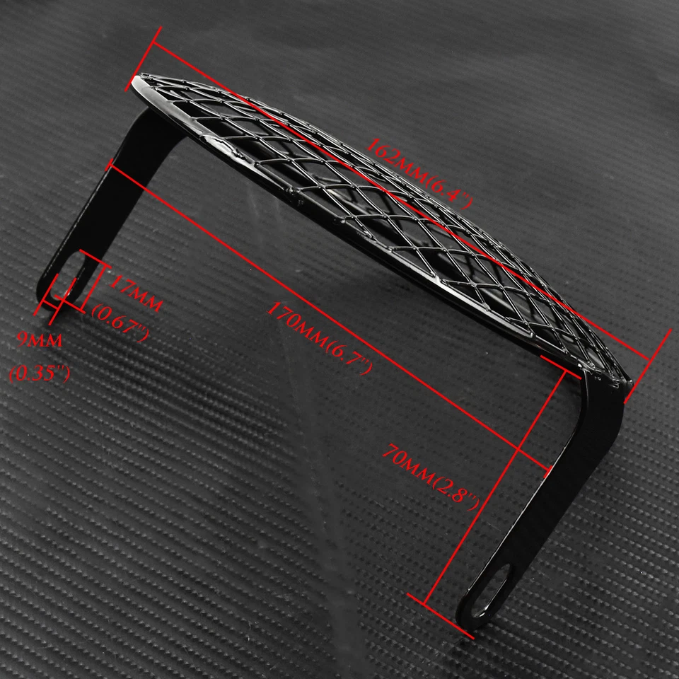 6.5" Headlight Grill Mesh Lattice Grid Matte Black Side Mount Fit For Harley XL - Image 2 of 4