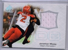 Jonathan Moxey Upper Deck CFL SP Game Used Jersey