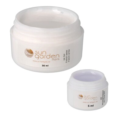 Sun Garden Nails UV French Gel Weiss 30ml + Versiegelungsgel 5ml