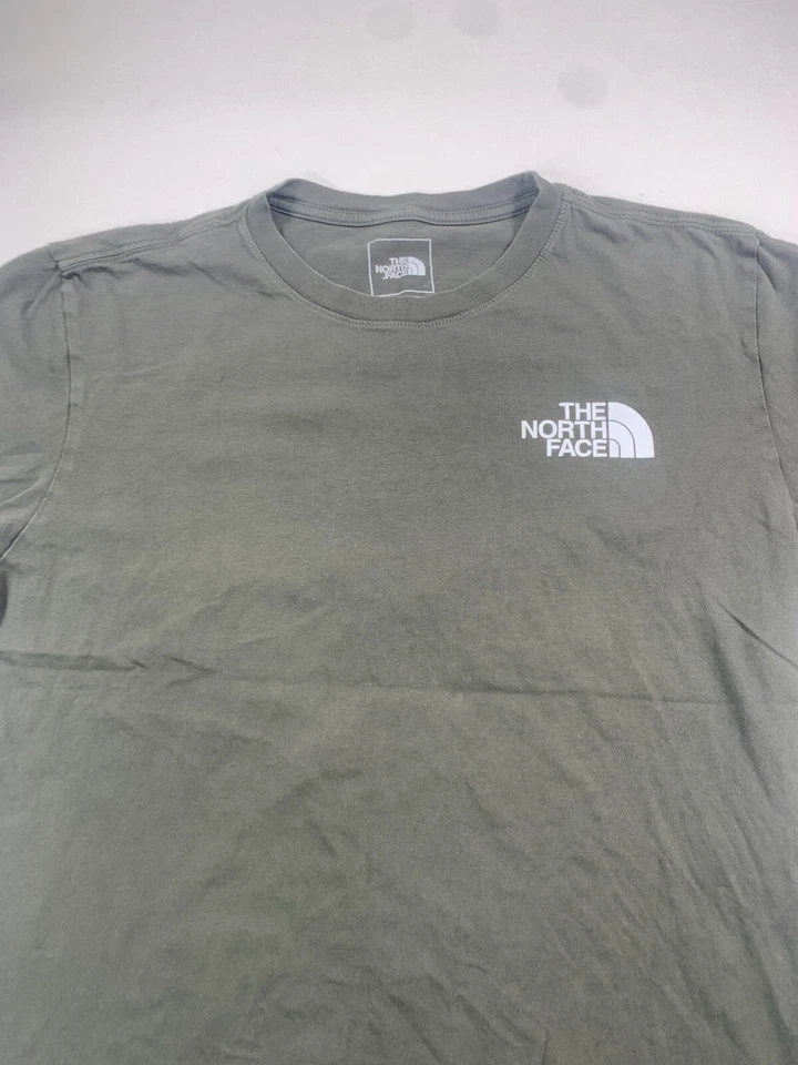 The North Face Shirt Mens Medium Short Sleeve Green Crew Neck Logo - Image 3 of 4