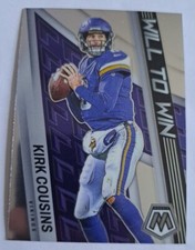 2022 Panini Mosaic Will To Win Kirk Cousins Insert Card No. WW-8