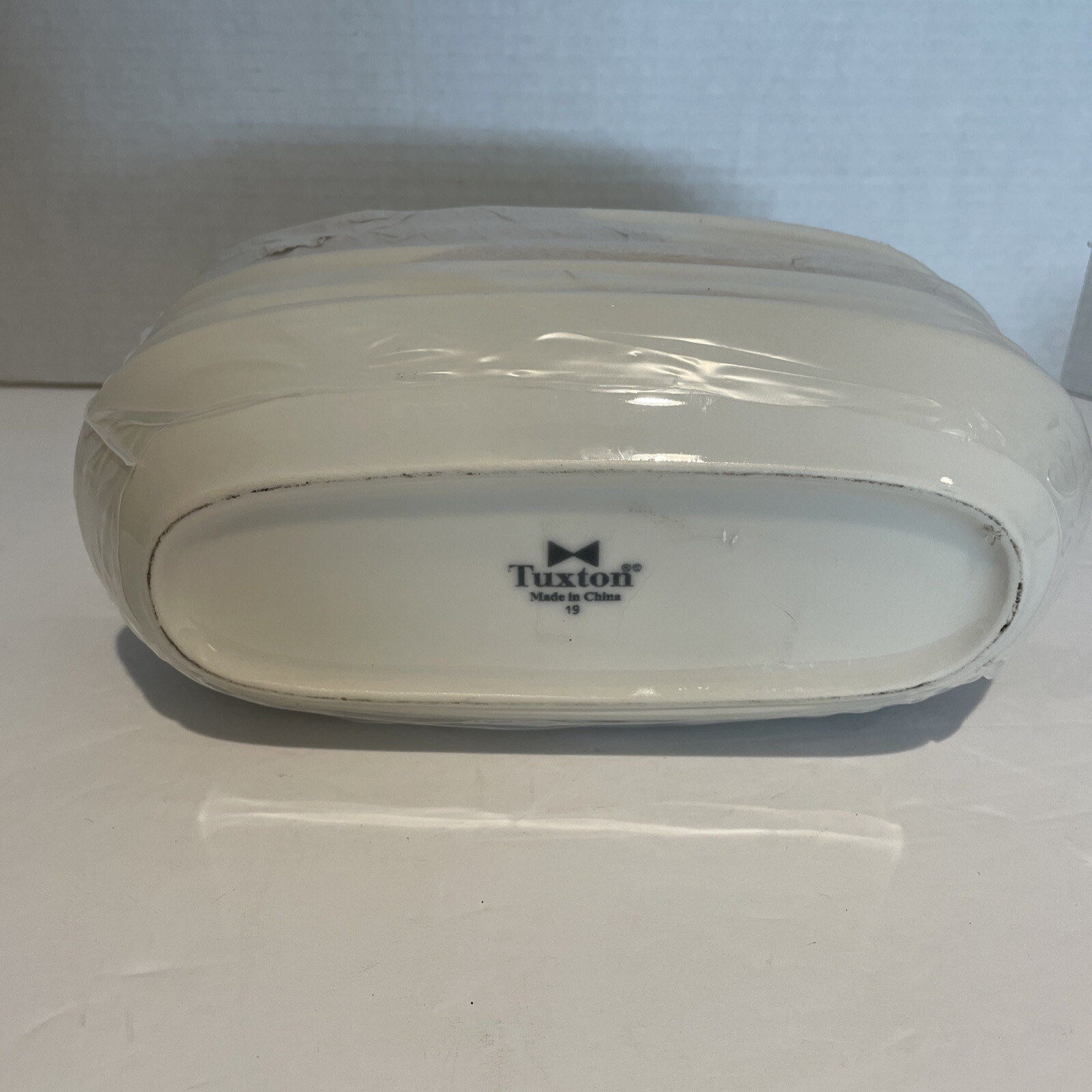 NEW Tuxton Au Gratin Baking Casserole Dishes Stoneware Oval White Lot of 6