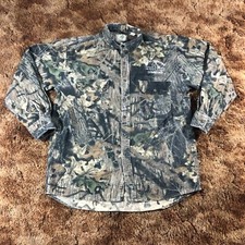 VINTAGE Mossy Oak Shirt Men Sz XL Camo Ducks Unlimited Branch Heavy Made in USA