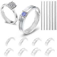 Ring Sizers Adjuster Kit 14-Pack for Loose Rings - Invisible Spacer, Size