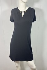 NWT Michael Kors Basics Black Mini Dress Size XS Short Sleeve