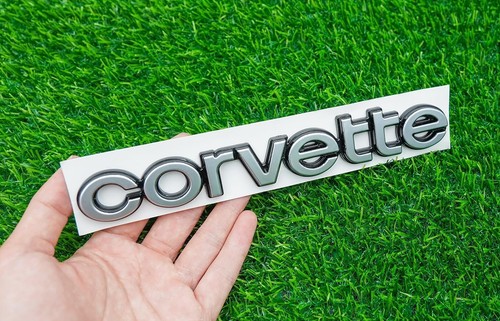 Silver For 1980-1982 Corvette C3 Emblem Rear Bumper Letters Script ...