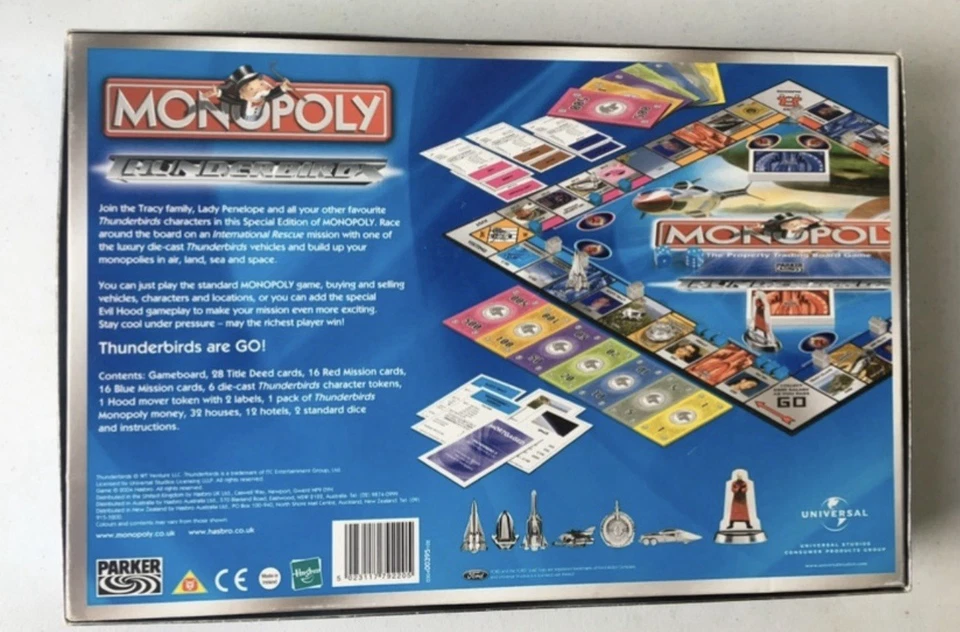 Monopoly Thunderbirds Edition - Board Game By Hasbro (2004) 100% Complete  - Image 3 of 4