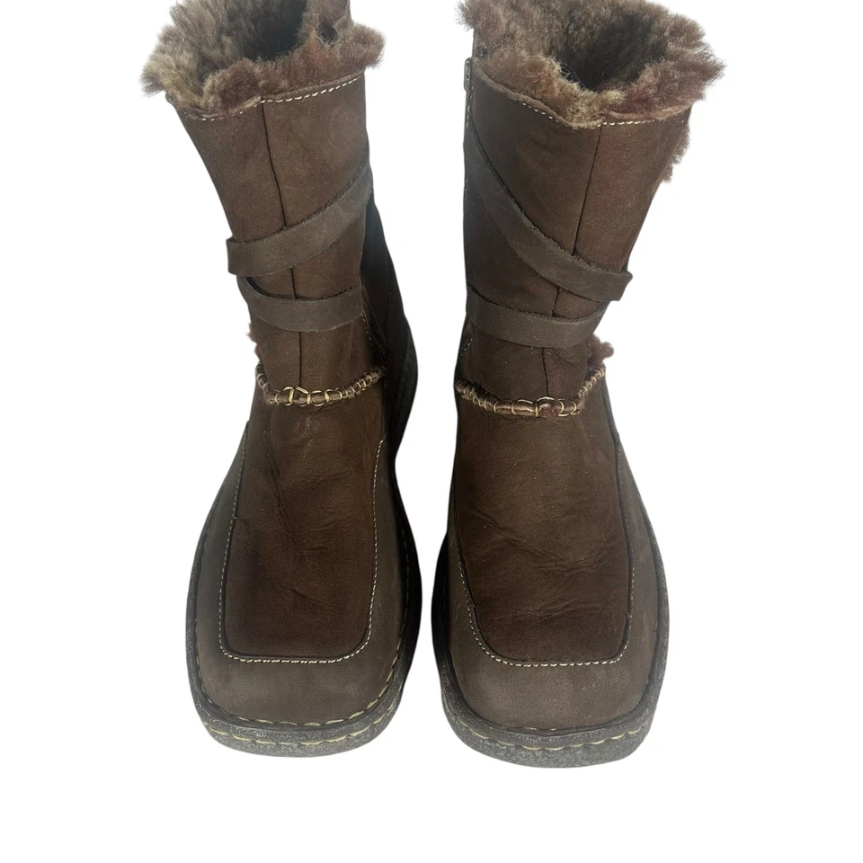 Cabela’s Marrón Gamuza Piel de Oveja Botas al Tobillo Talla 10 Mujer’s Forradas de Piel Invierno Foto 3 de 4