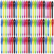 80Pcs Invisible Ink Pen with UV Light Magic Marker for Secret Messages, Writi...