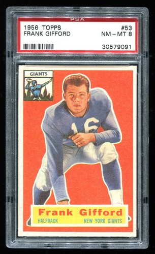 Frank Gifford #53 1956 Topps card