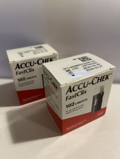 204 Accu-Chek FastClix Lancets - 2 Boxes of 102 Lancets - SEALED- Exp 2029-03-27