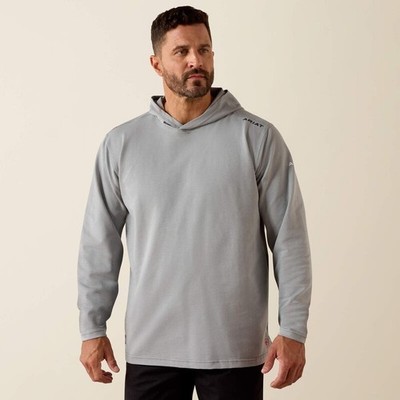 ARIAT FR Cat 1 Baselayer Hooded T-Shirt Silver Heather Grey Mens Sz L