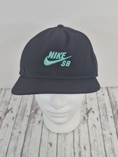 Nike SB Snapback Hat Black Teal Swoosh Logo Skateboarding Cap Adjustable