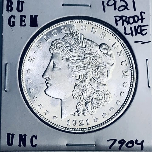 1921 BU GEM MORGAN SILVER DOLLAR UNC MS+++ U.S. MINT RARE COIN 7904