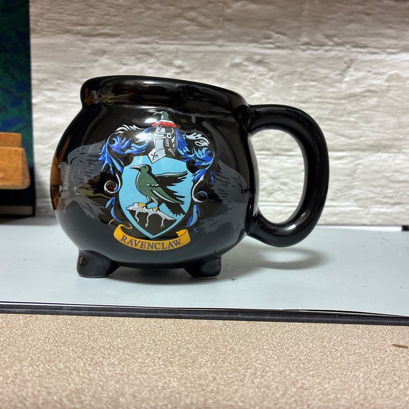 Harry Potter Black Cauldron Ceramic Coffee Mug Cup 23 Oz Hogwarts Ravenclaw Logo