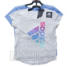 New Adidas Kids' 3-Piece Set for girls Blue Gray Pink size 6
