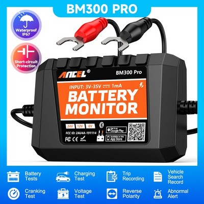 ANCEL BM300 PRO Car Battery Monitor   Battery Tester 12V 24V 6V Voltage Test