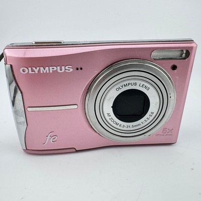 Olympus FE-46 Digital Camera 12MP 5x Optical Zoom Pink Kodak 4GB