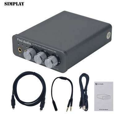 Fosi Audio K5 PRO MINI Stereo DAC Headphone Amp External USB Sound Card