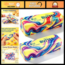 2 Packs Slow Rising Butter Squishies - Soft Stretchy Fidget Toys for Stress Reli