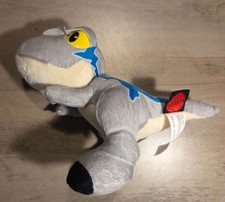 Mattel 9" Jurassic World Velociraptor Blue Dinosaur 2021 Toy Stuffed Plush Sound