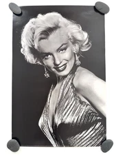 Vintage Large 1990 Marilyn Monroe Poster Lithograph Black and White 24 x 36