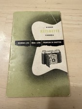 Kodak Retinette Camera Manual Reomar f/4.5 50mm Lens Prontor-SV Shutter