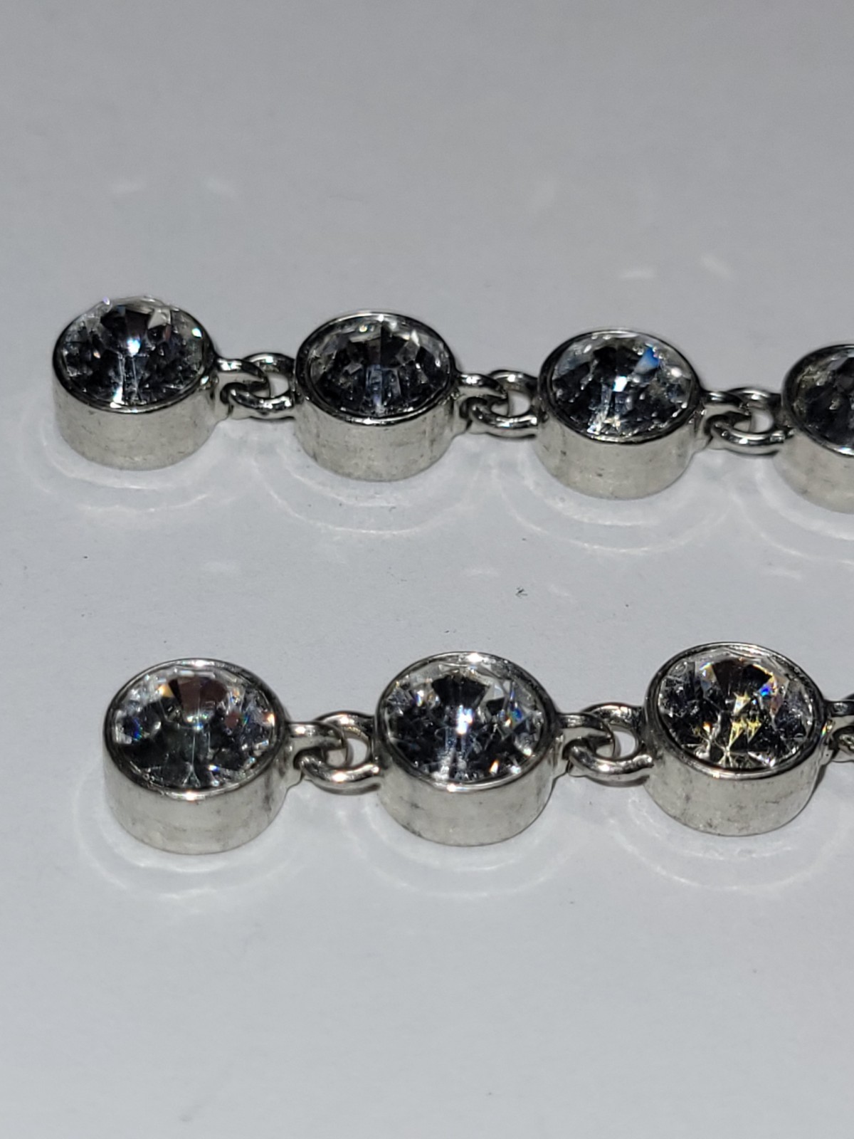 Clear Crystal Rhinestone Linear Drop Dangle Earri… - image 14