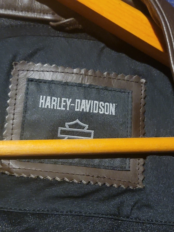 Chaqueta de montar pesada de cuero para hombre Harley-Davidson 4xl Foto 3 de 3