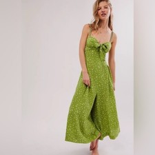 Free People Intimately Coming Home Romper Sz Medium New NWT in Avocado Combo