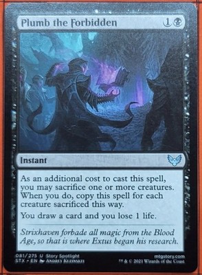 MTG - 1x Plumb the Forbidden - ( Strixhaven: School of Mages )